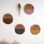 Macrame Wall Decor with Wooden Base | High & Bury