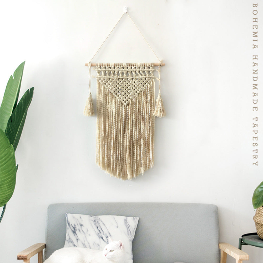 Macrame Wall Decoration with Creative Fringes | High & Bury