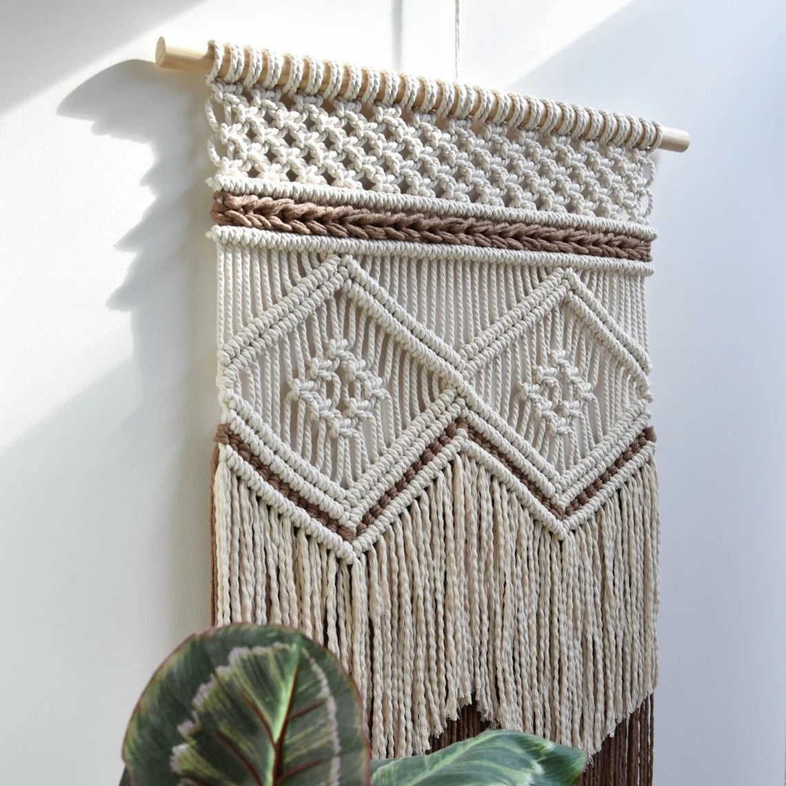 Macrame Wall Decoration with Creative Fringes | High & Bury