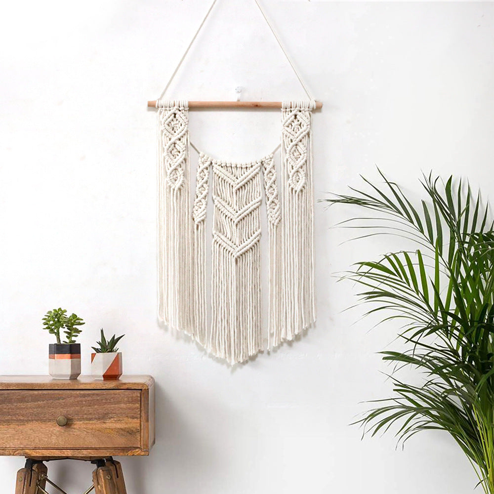 Macrame Wall Decoration with Creative Fringes | High & Bury