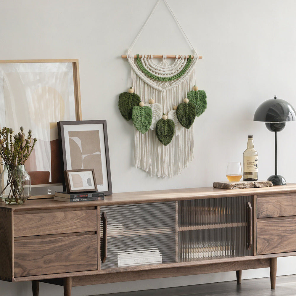 Macrame Wall Decoration with Leaf Design | High & Bury