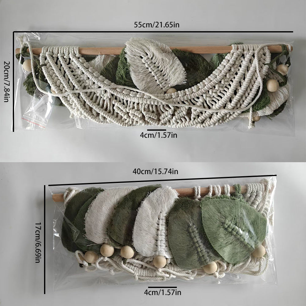 Macrame Wall Decoration with Leaf Design | High & Bury