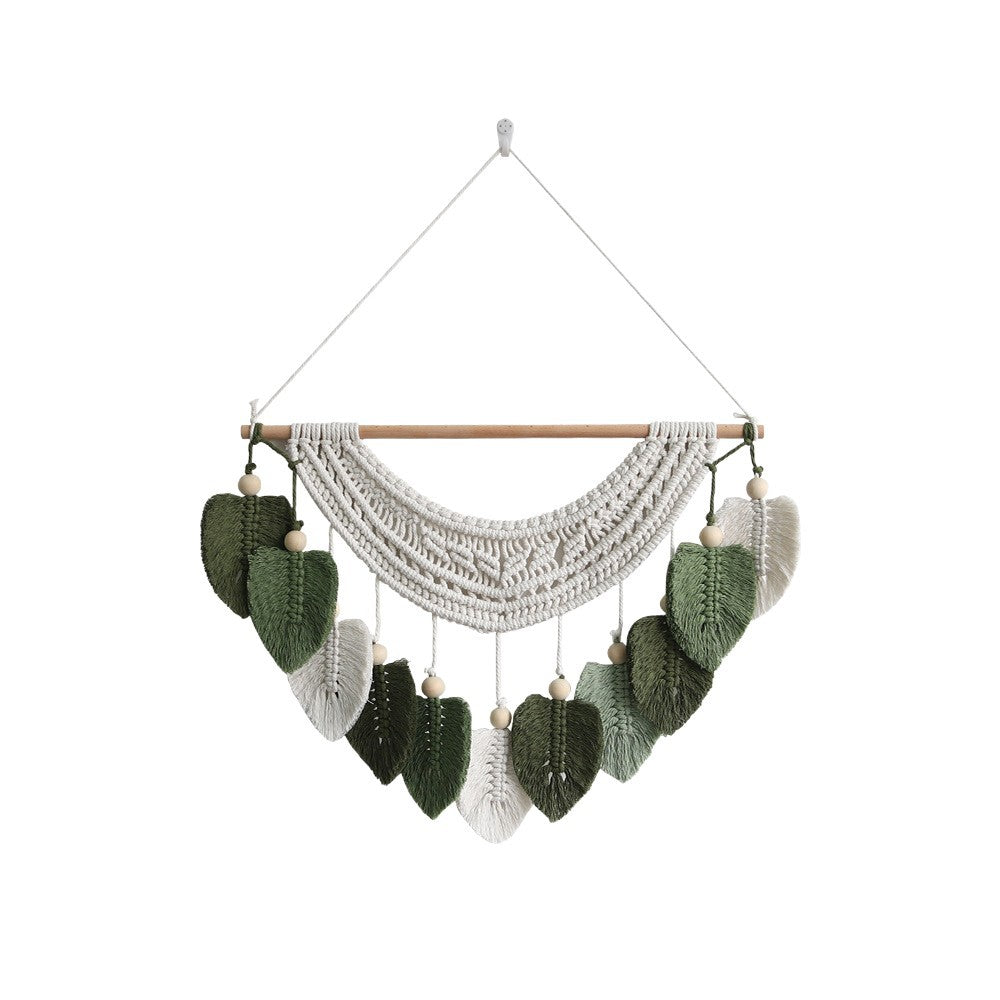 Macrame Wall Decoration with Leaf Design | High & Bury