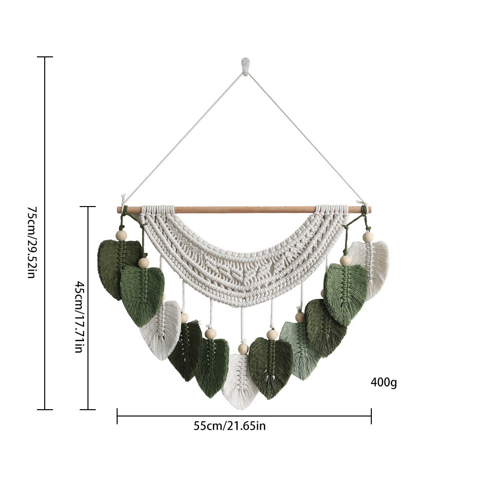 Macrame Wall Decoration with Leaf Design | High & Bury