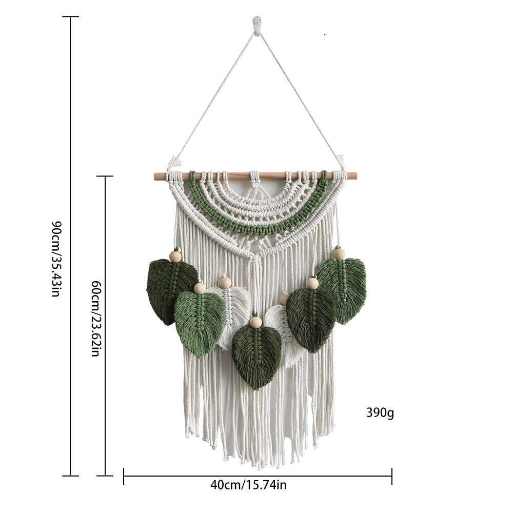 Macrame Wall Decoration with Leaf Design | High & Bury