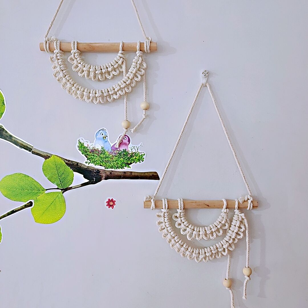 Macrame Wall Hanging 8 × 9 Inch | High & Bury