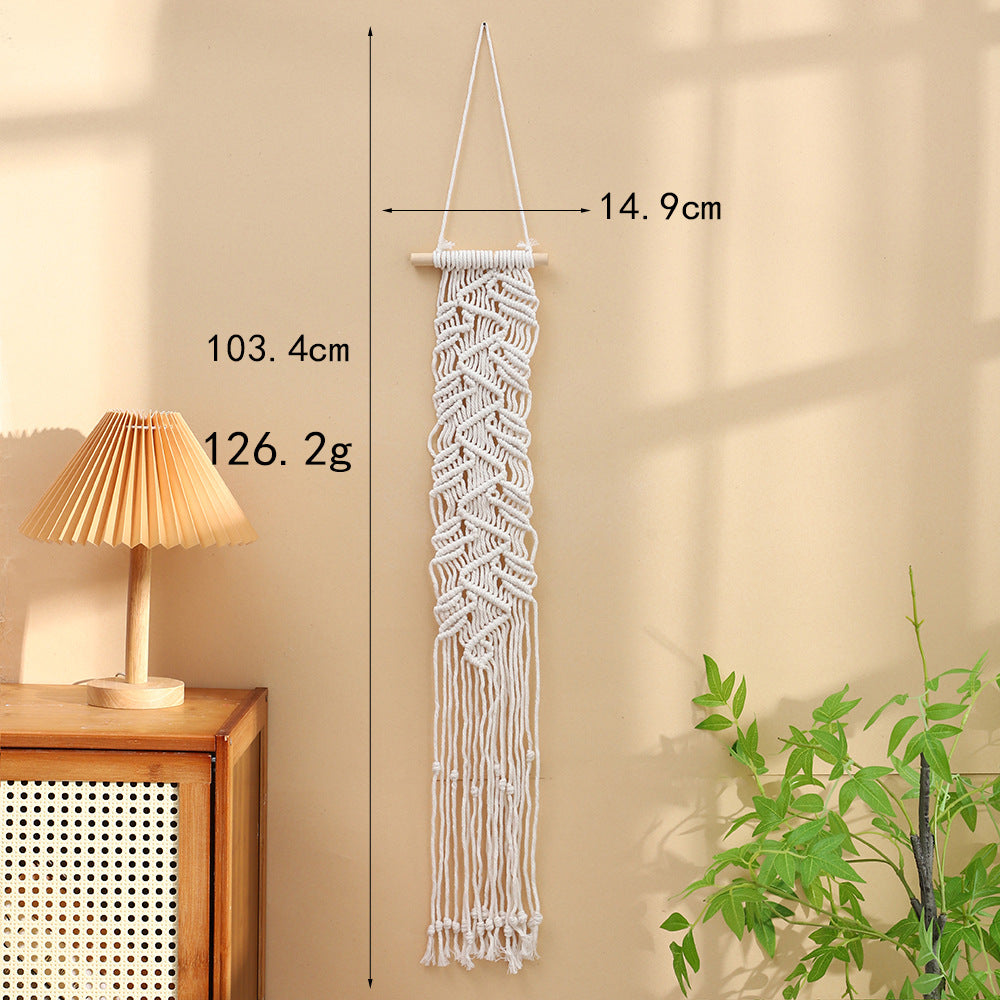 Macrame Wall Hanging Art Green Red | High & Bury