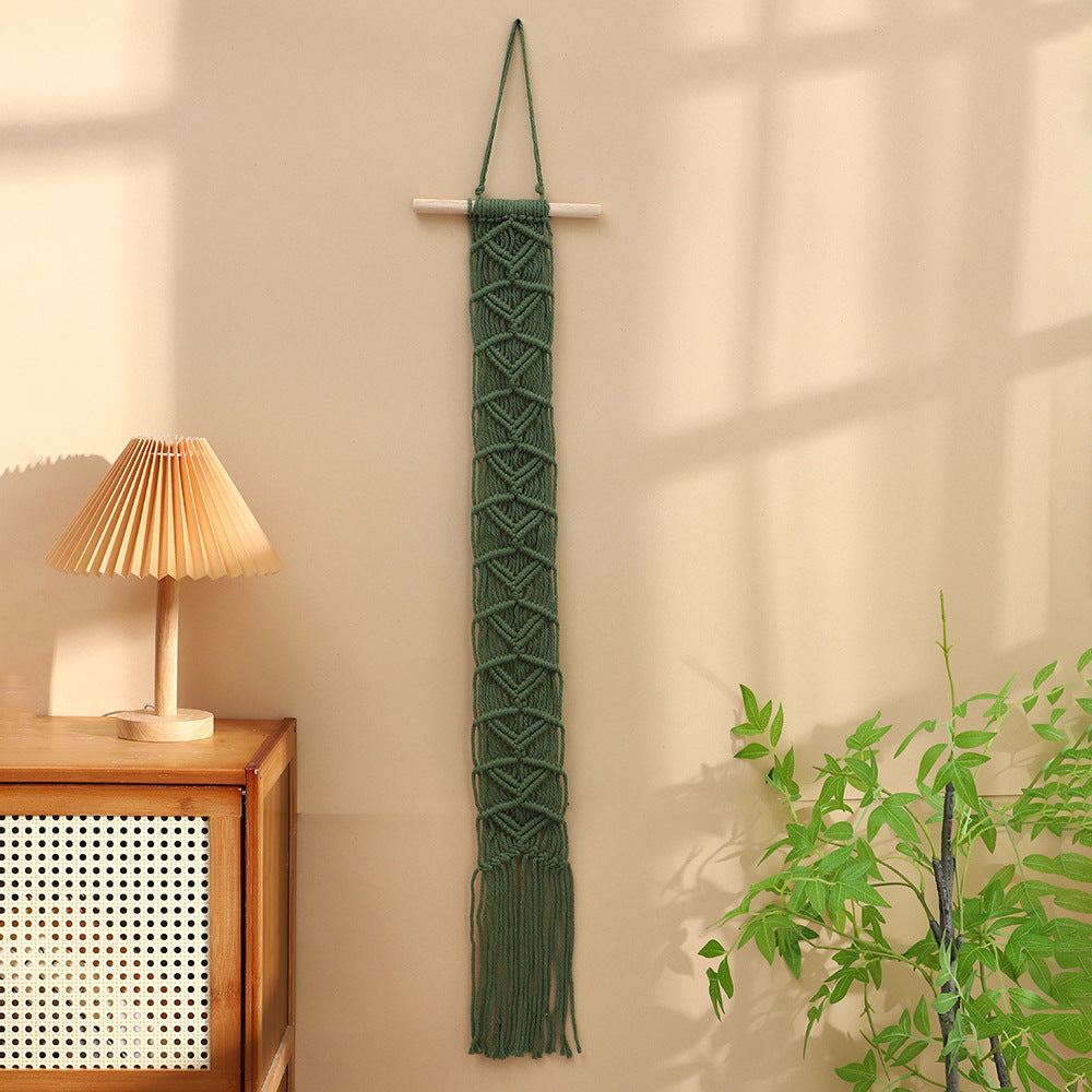 Macrame Wall Hanging Art Green Red | High & Bury