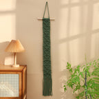 Macrame Wall Hanging Art Green Red | High & Bury