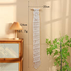Macrame Wall Hanging Art Green Red | High & Bury