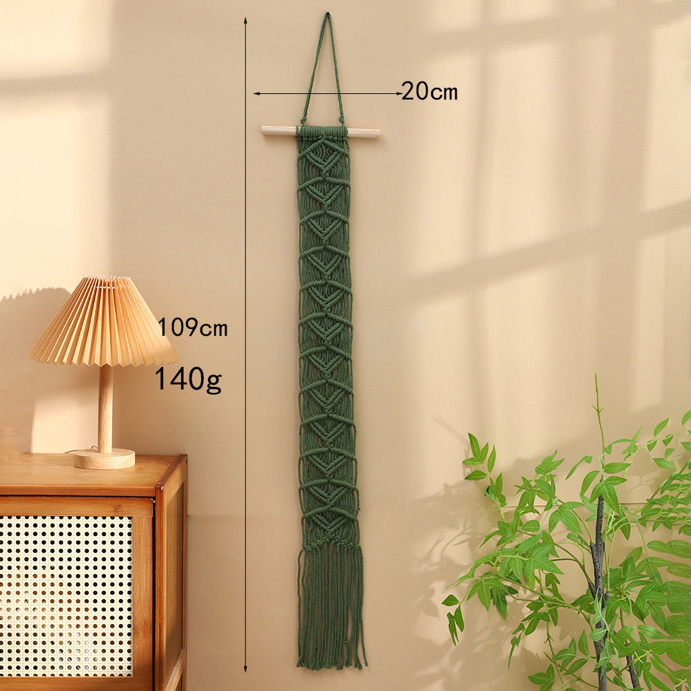 Macrame Wall Hanging Art Green Red | High & Bury