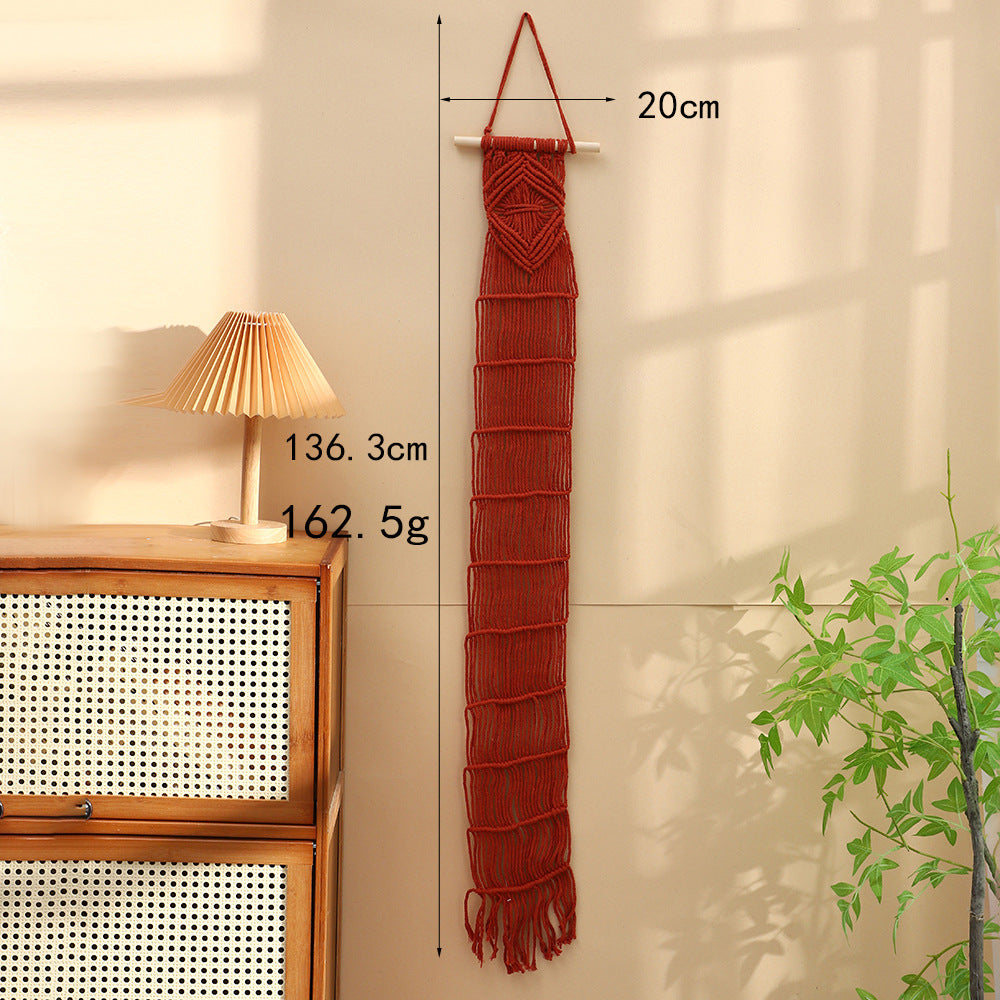 Macrame Wall Hanging Art Green Red | High & Bury