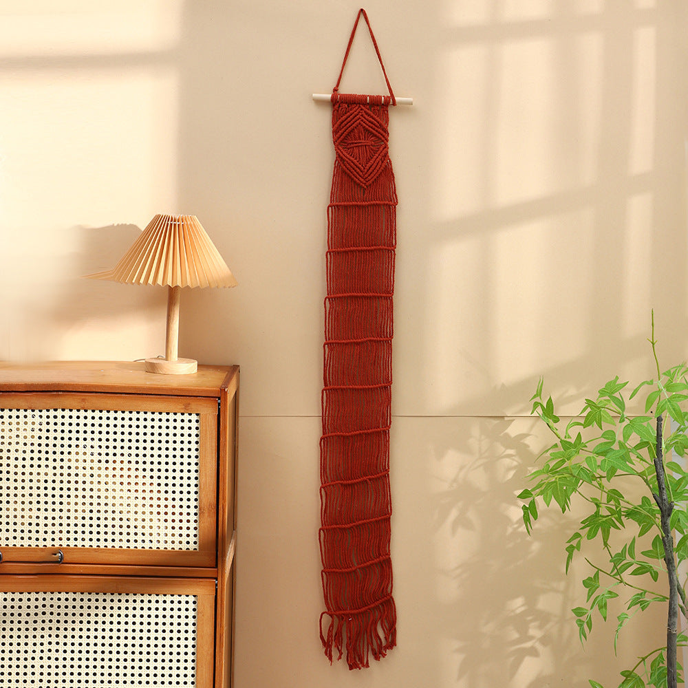 Macrame Wall Hanging Art Green Red | High & Bury
