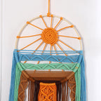 Macrame Wall Hanging Art Sunrise 30 Inch Sun | High & Bury