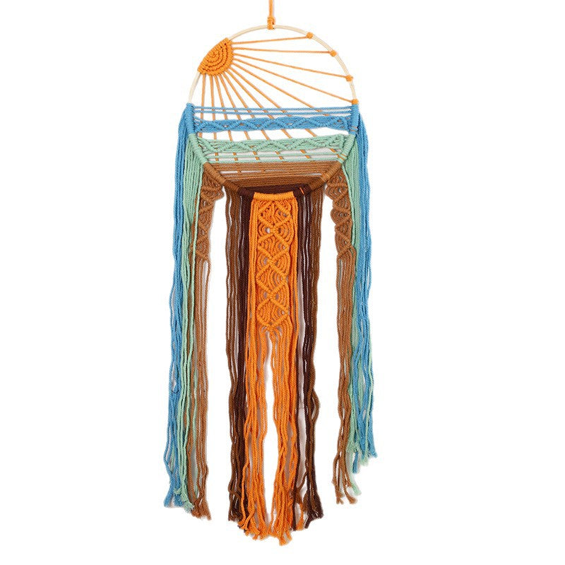 Macrame Wall Hanging Art Sunrise 30 Inch Sun | High & Bury