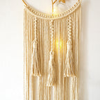 Macrame Wall Hanging Art with Leaf Design | High & Bury