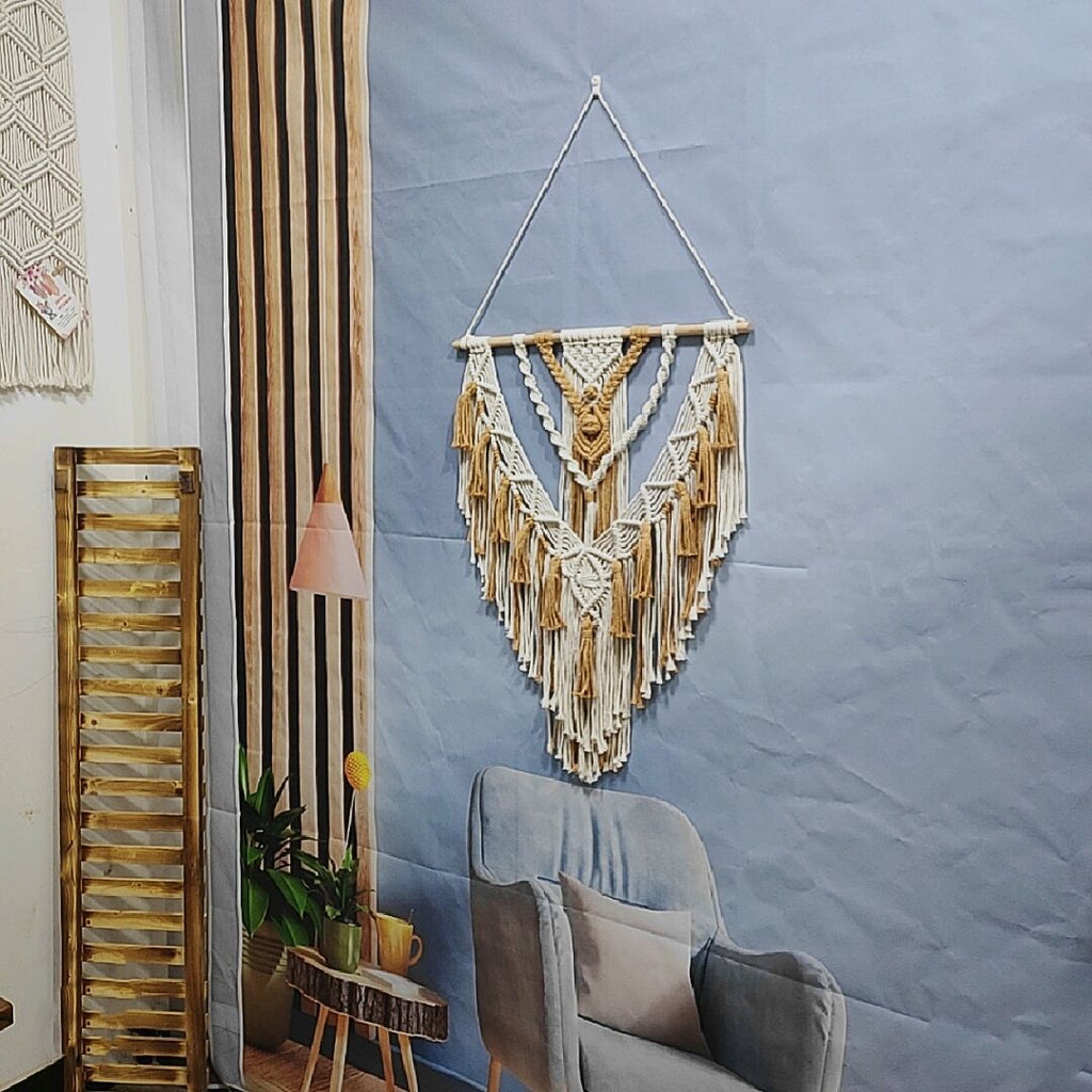 Macrame Wall Hanging Coffee Purple | High & Bury