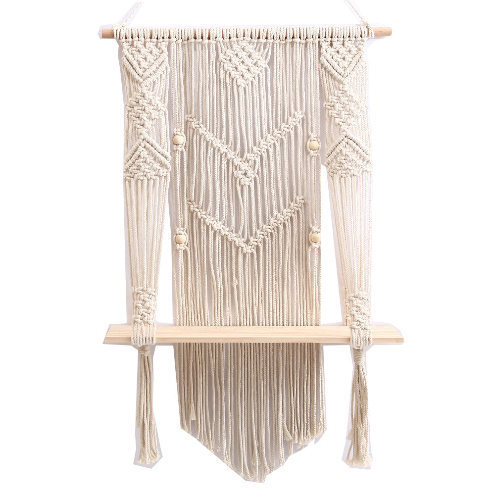 Macrame Wall Hanging Decor White | High & Bury