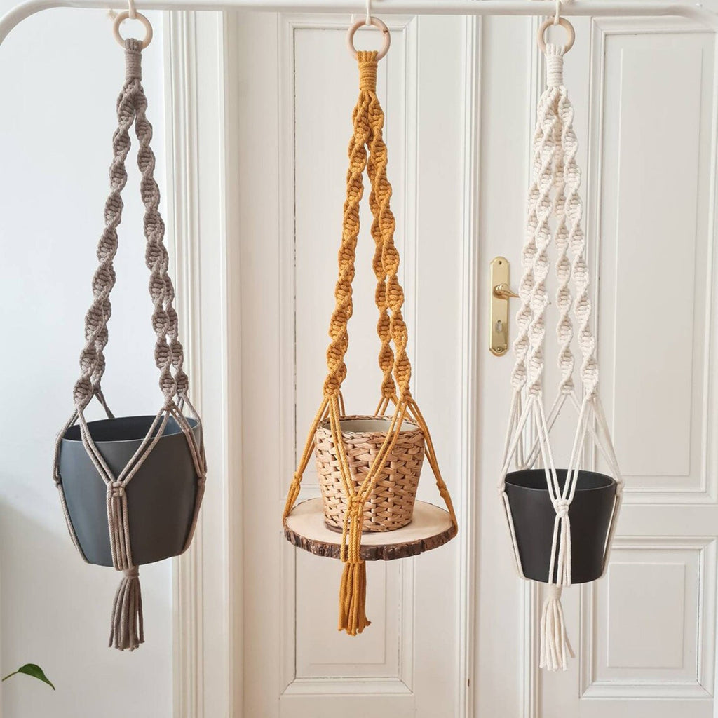Macrame Wall Hanging Decor with Braided Design | High & Bury