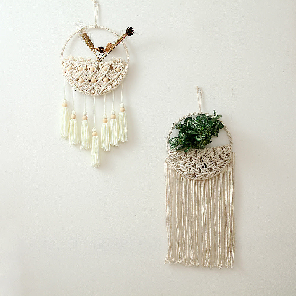 Macrame Wall Hanging Decor with Fringe Details | High & Bury