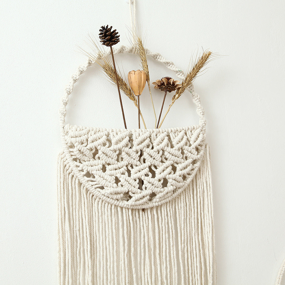 Macrame Wall Hanging Decor with Fringe Details | High & Bury