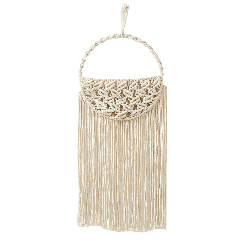 Macrame Wall Hanging Decor with Fringe Details | High & Bury