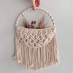 Macrame Wall Hanging Decor with Fringe Details | High & Bury