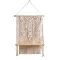 Macrame Wall Hanging Organizer with Shelf | High & Bury