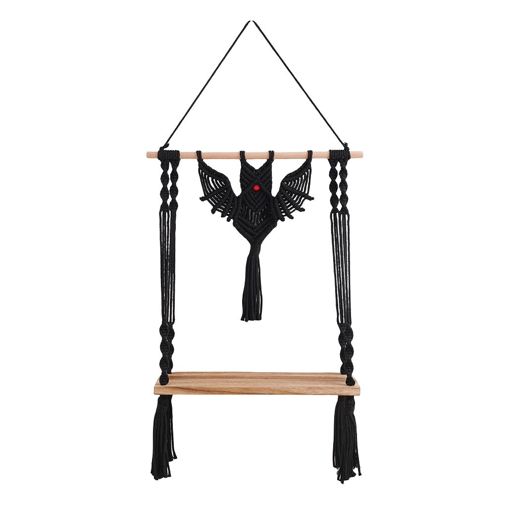 Macrame Wall Hanging Shelf with Bohemian Design | High & Bury