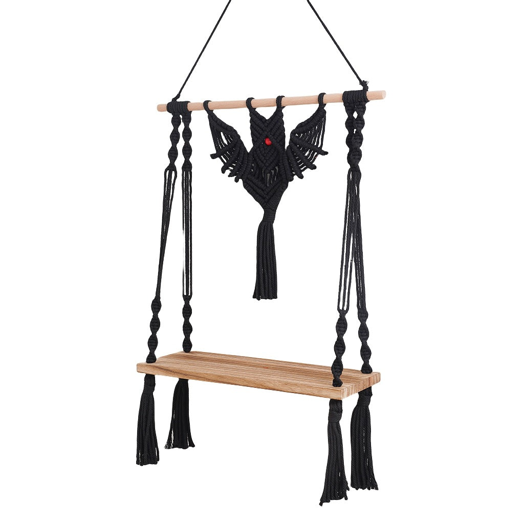 Macrame Wall Hanging Shelf with Bohemian Design | High & Bury