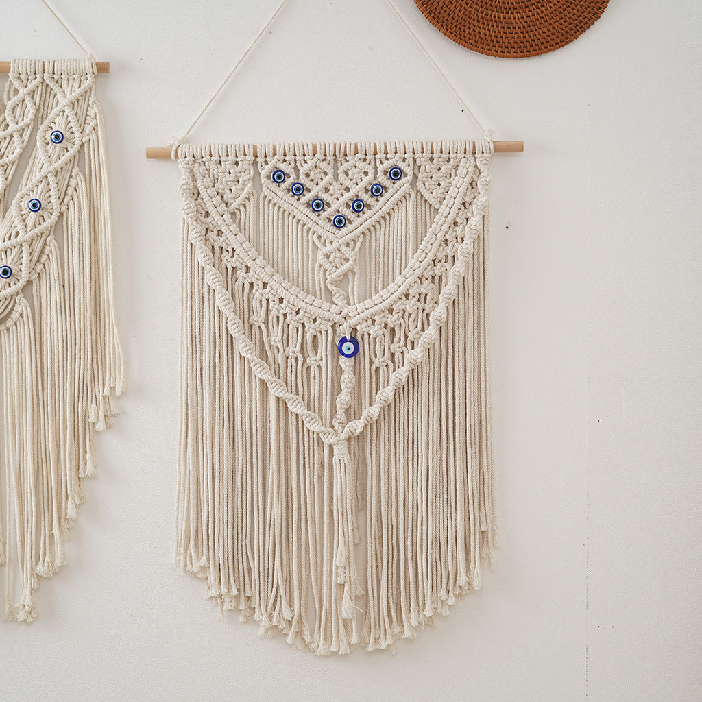 Macrame Wall Hanging Tapestry A50 75Cm Off-White B50 70Cm | High & Bury