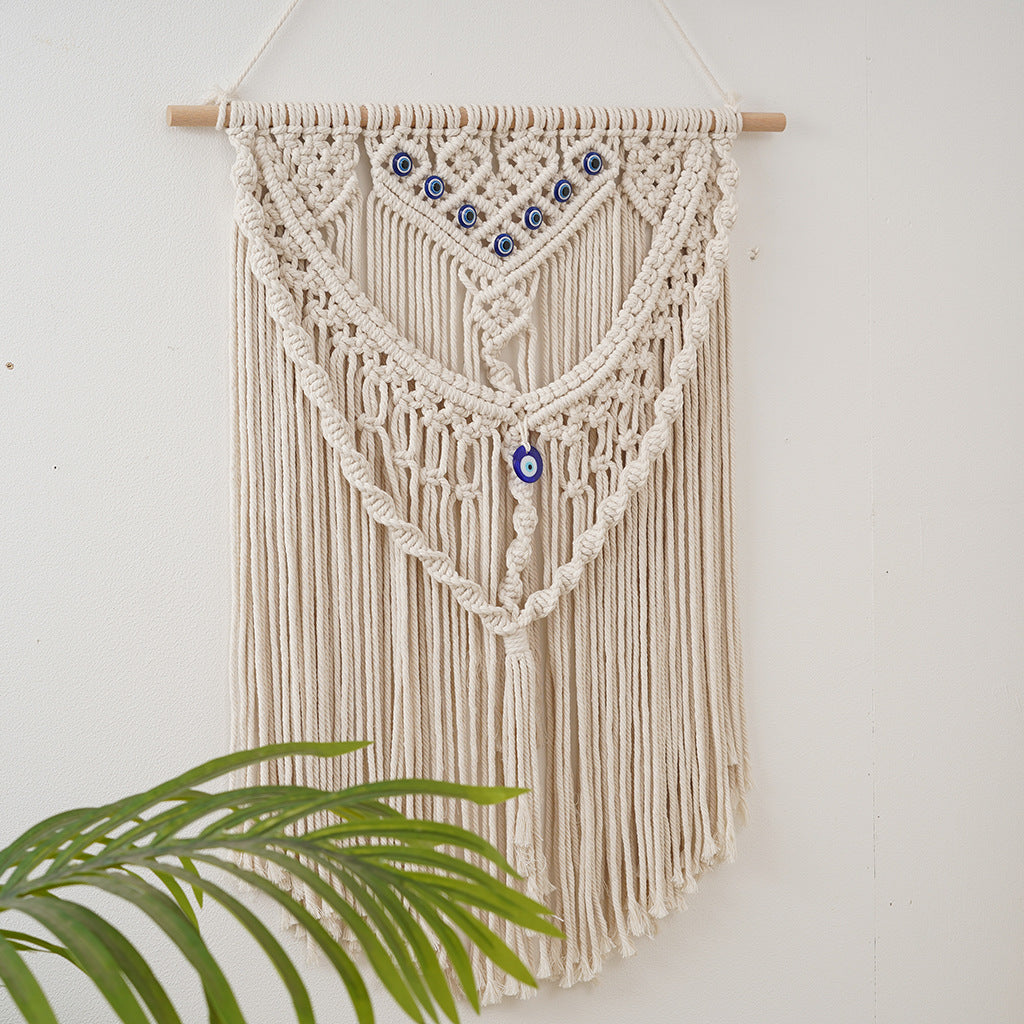 Macrame Wall Hanging Tapestry A50 75Cm Off-White B50 70Cm | High & Bury