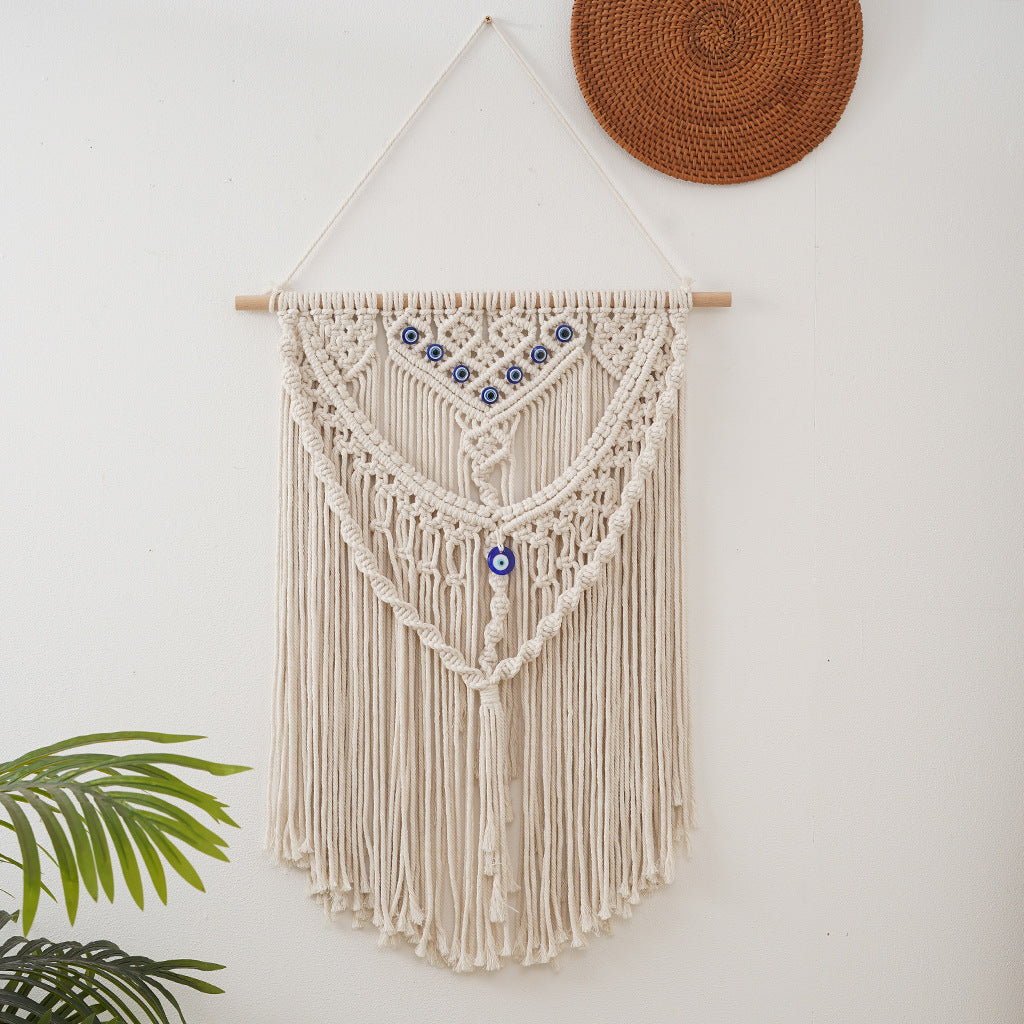 Macrame Wall Hanging Tapestry A50 75Cm Off-White B50 70Cm | High & Bury
