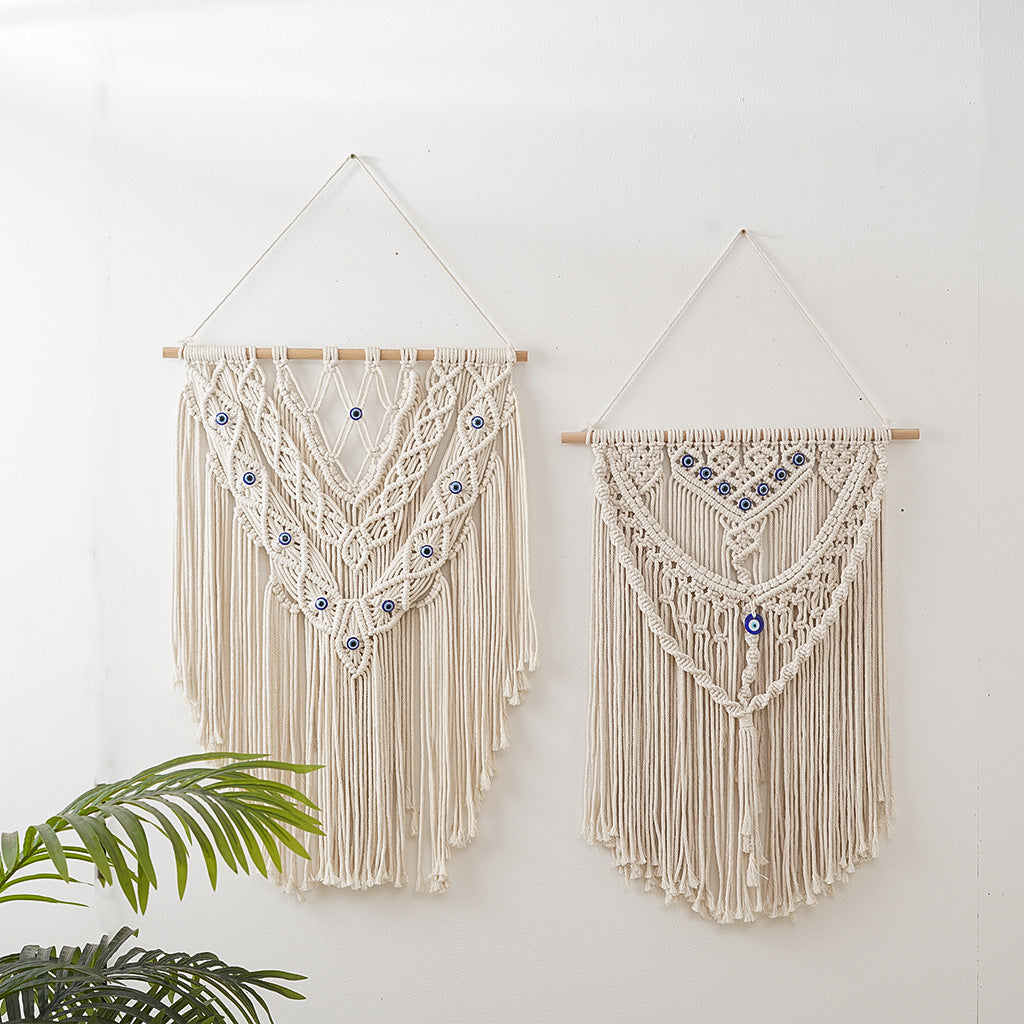 Macrame Wall Hanging Tapestry A50 75Cm Off-White B50 70Cm | High & Bury