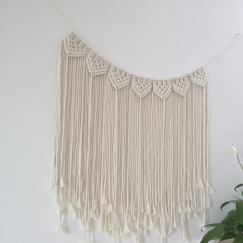 Macrame Wall Hanging Tapestry Off White | High & Bury