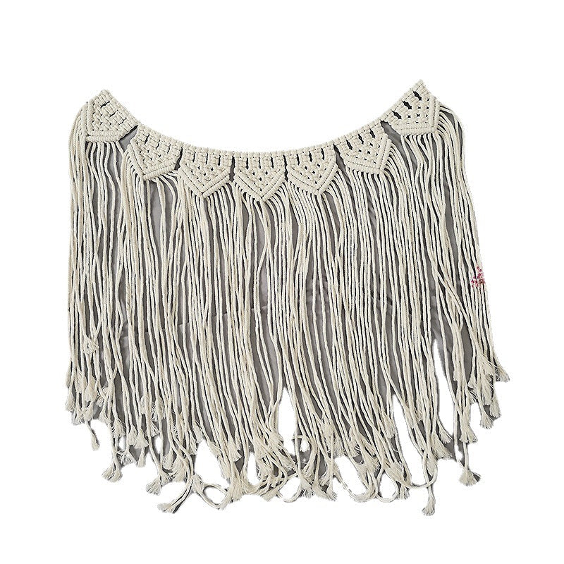 Macrame Wall Hanging Tapestry Off White | High & Bury