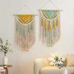 Macrame Wall Hanging Tapestry with Decorative Fringe 20 × 28 Inch | High & Bury