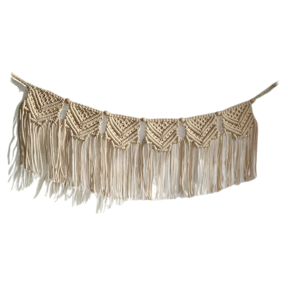 Macrame Wall Hanging Tapestry with Decorative Fringe | High & Bury