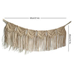 Macrame Wall Hanging Tapestry with Decorative Fringe | High & Bury