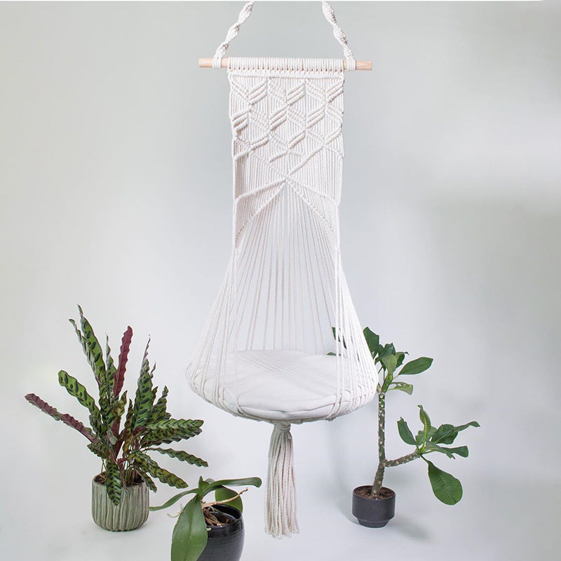 Macrame Wall Hanging Tapestry with Geometric Pattern | High & Bury