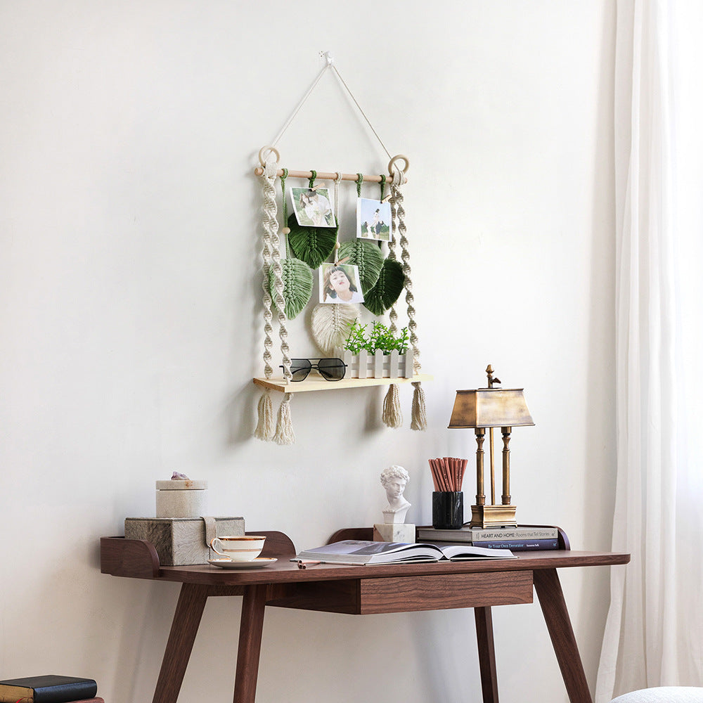 Macrame Wall Hanging with Decorative Leaf Patterns | High & Bury