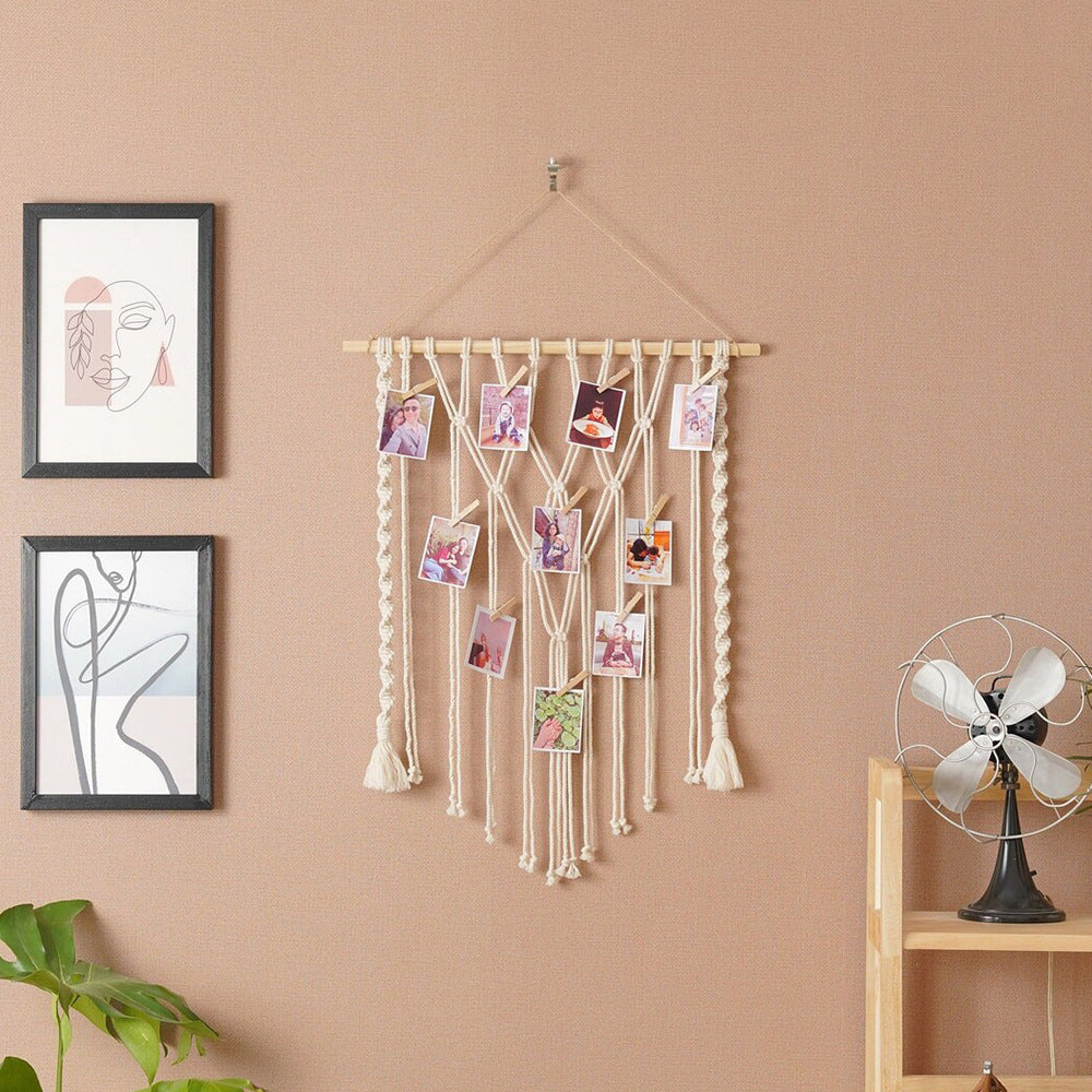 Macrame Wall Hanging with Elegant Fringes and Artistic Design | High & Bury