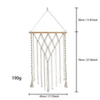 Macrame Wall Hanging with Elegant Fringes and Artistic Design | High & Bury