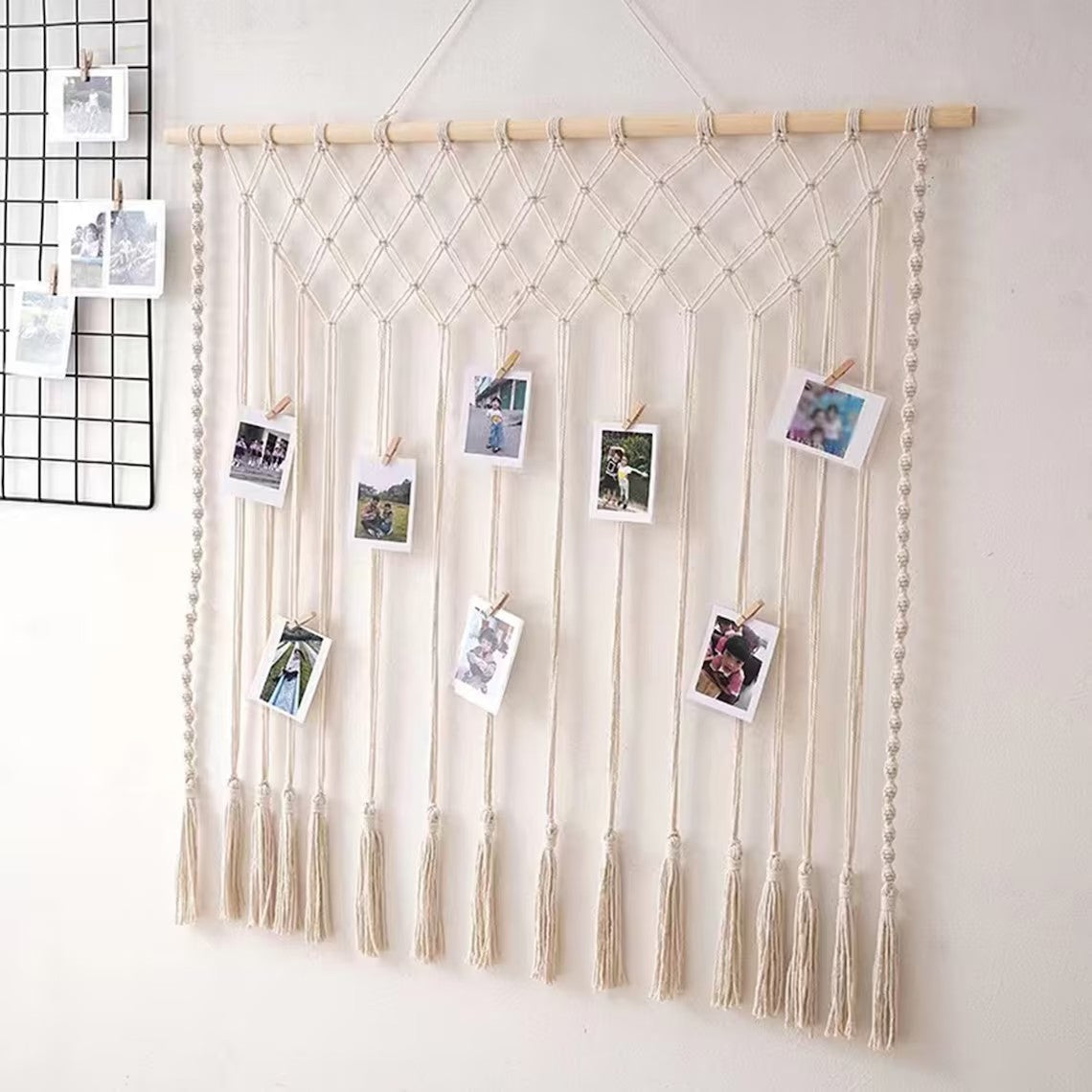 Macrame Wall Hanging with Elegant Fringes and Artistic Design | High & Bury