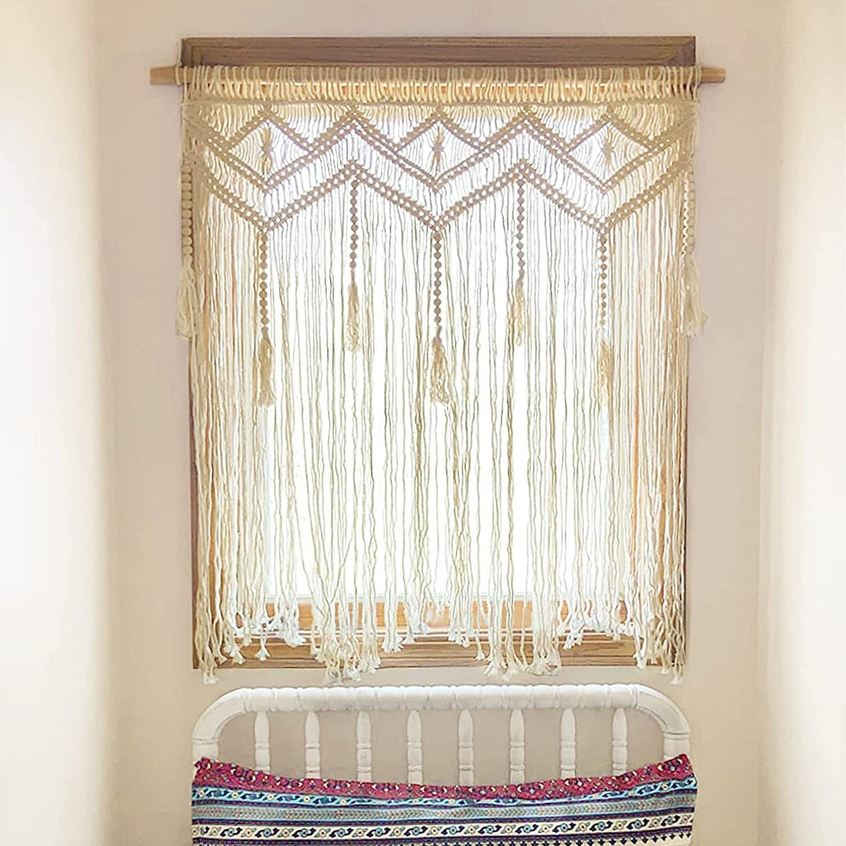 Macrame Wall Hanging with Elegant Fringes | High & Bury