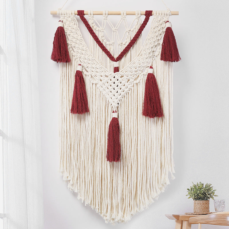 Macrame Wall Hanging with Fringe and Tassels | High & Bury