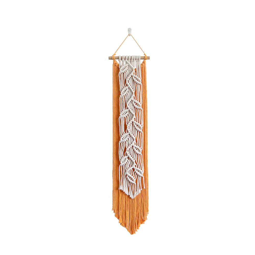 Macrame Wall Hanging with Leaf Pattern | High & Bury