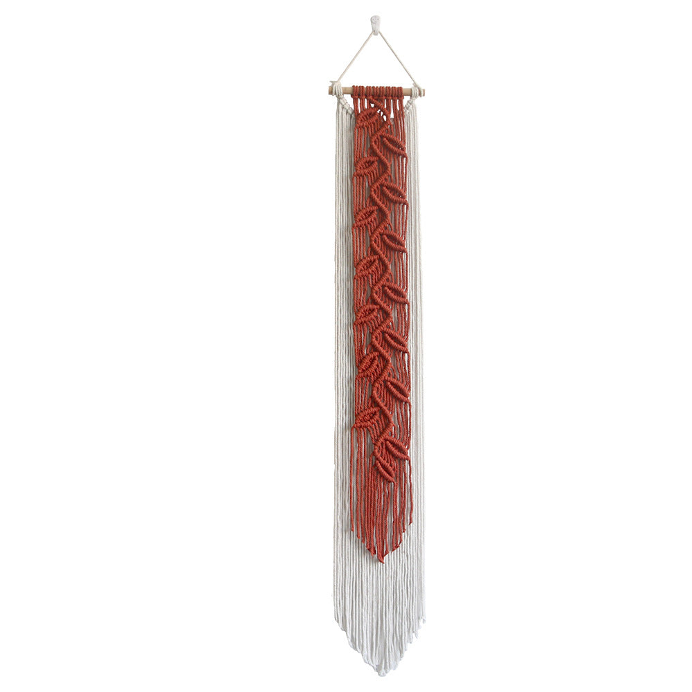 Macrame Wall Hanging with Leaf Pattern | High & Bury
