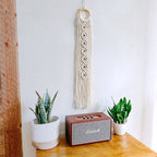 Macrame Wall Hanging with Wooden Ring and Decorative Elements | High & Bury