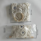 Macrame Wall Hanging with Wooden Ring and Decorative Elements | High & Bury